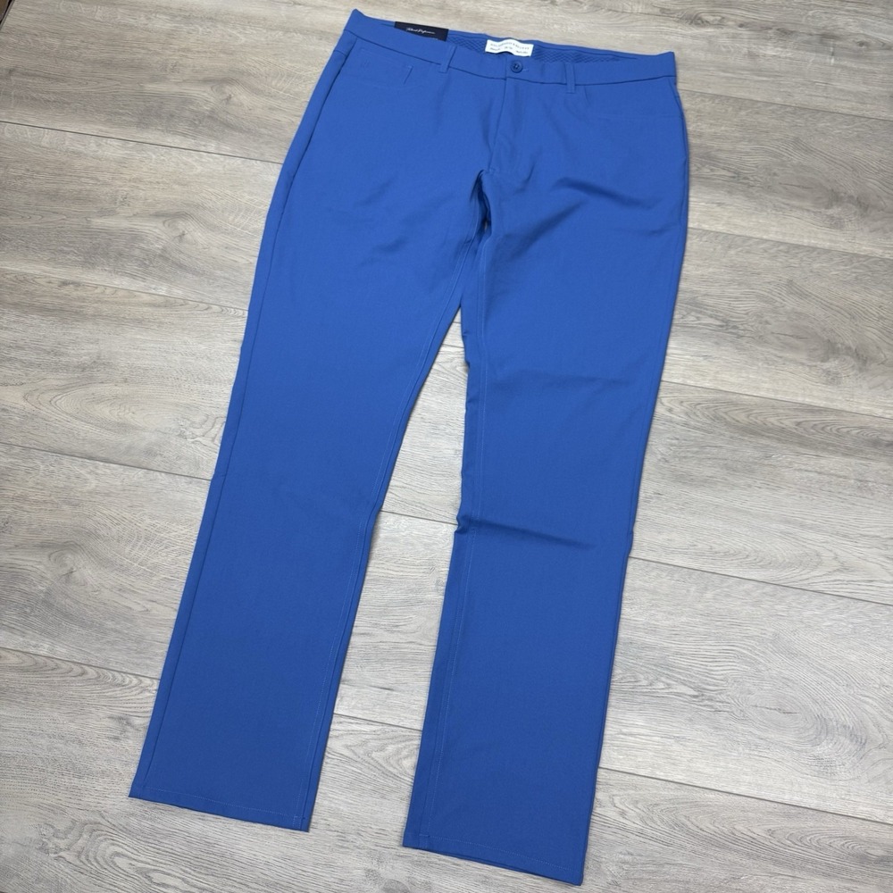 NWT Holderness & Bourne Maidstone Blue Parker Pants Sz 38x34 Golf Preppy Casual